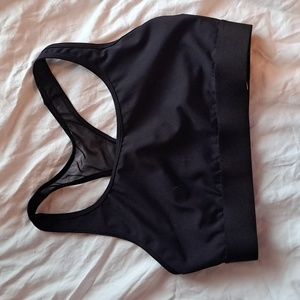 Plain black victorias secret sports bra size small.